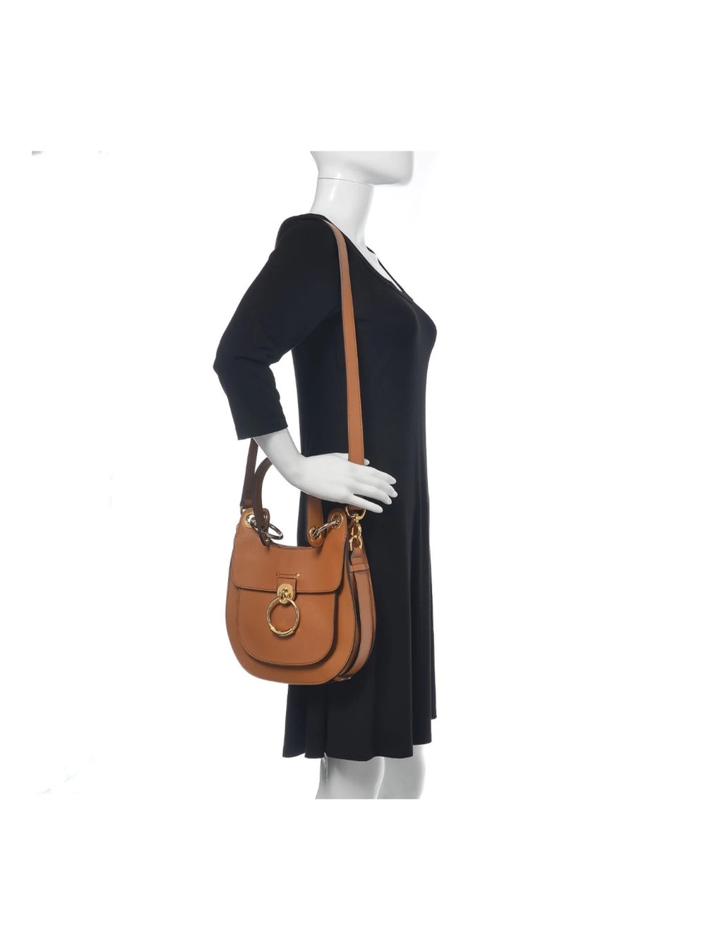 CHLOE Calfskin Leather Tess Hobo Autumnal Brown EUC - Picture 4 of 9